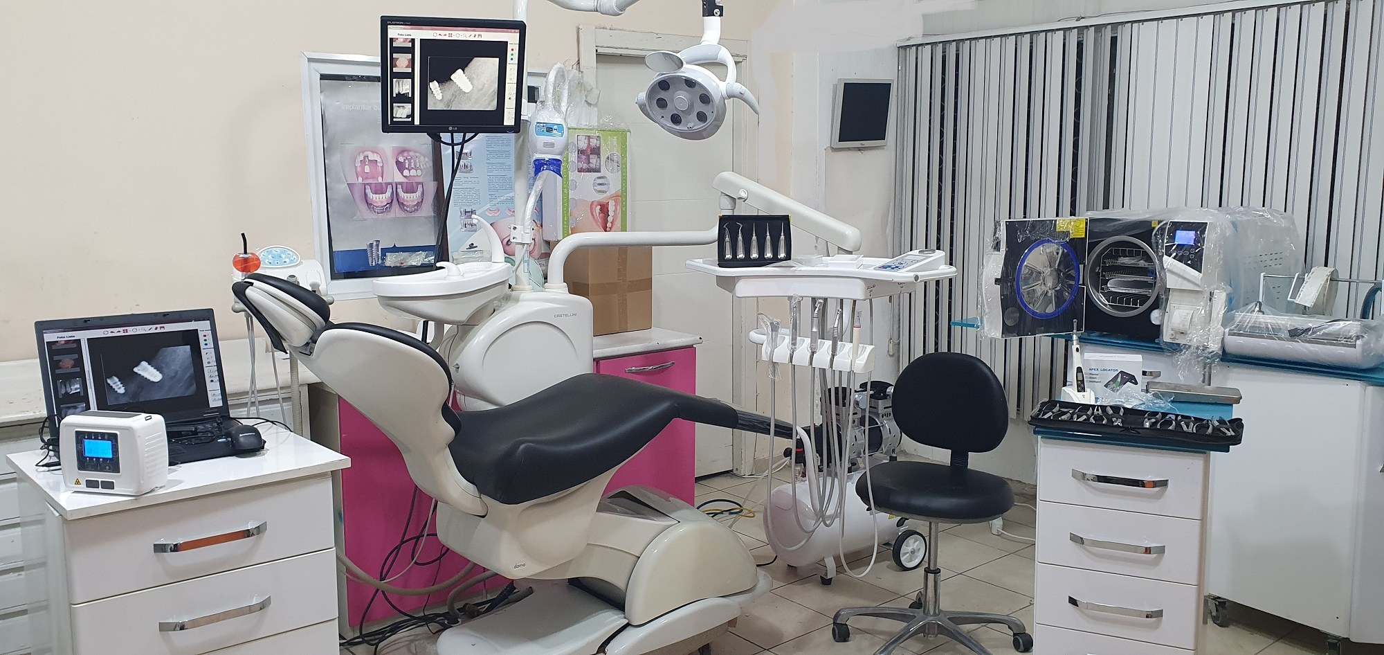 KOMPLE TÜM KLINIK MALZEMELERİ 2.EL UNIT  CASTELLİ SİYAH  OTOKLAV RVG CİHAZ PORTATF RÖNTGAN