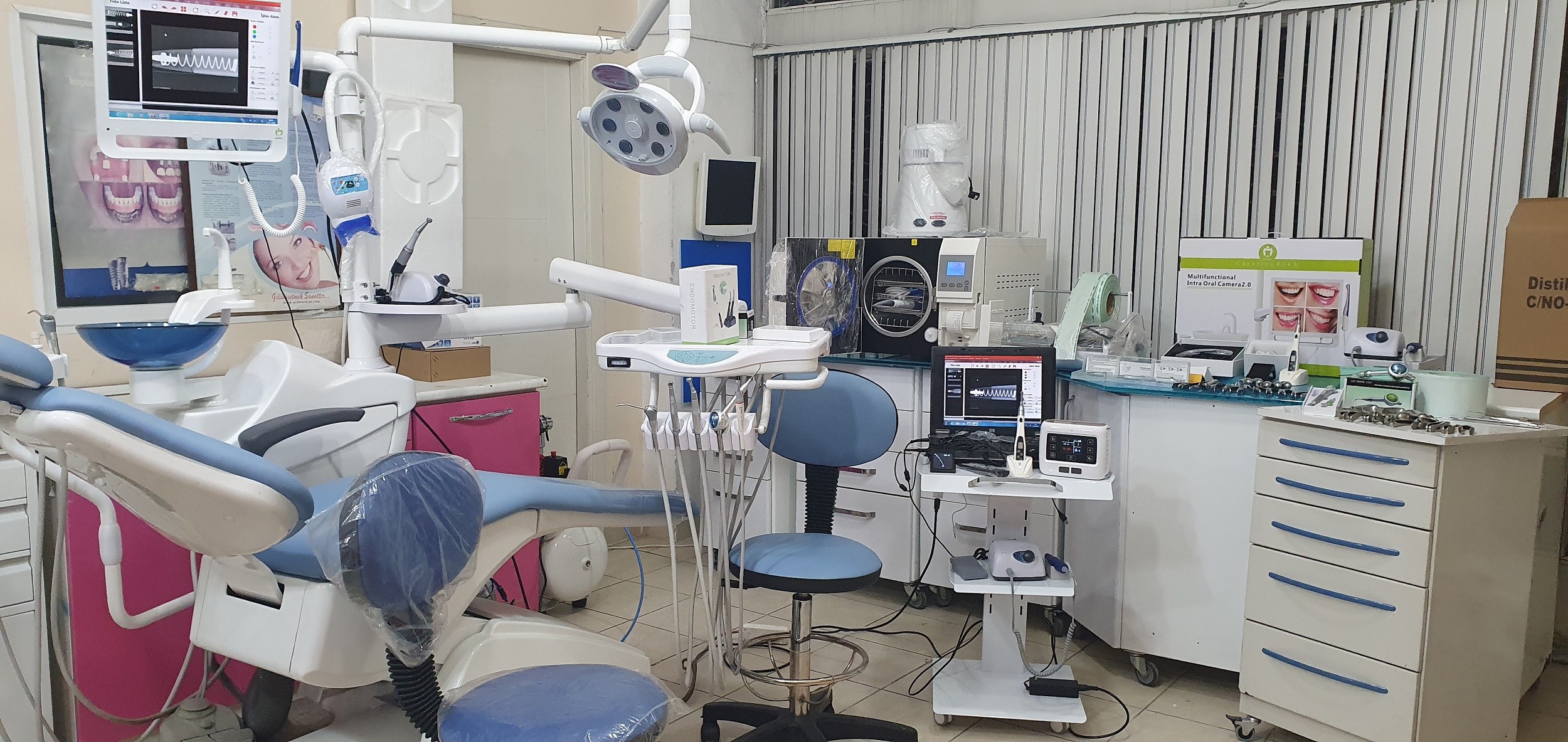 KOMPLE  TÜM KLINIK MALZEMELERİ 2.EL UNIT DT A3 MAVİ/OTOKLAV /PORTATİF RÖNTGEN/RVG CİHAZ KOMPRESÖR